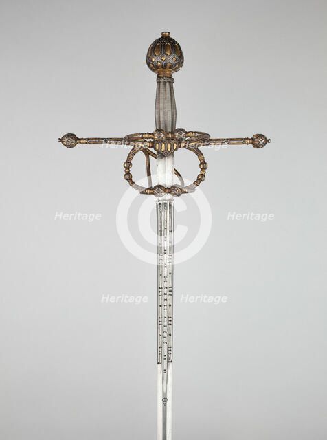 Rapier, Italy, Blade: dated 1616 Hilt: c. 1570. Creator: Unknown.