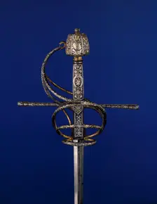 Rapier with Scabbard, French or Italian, ca. 1620-30. Creators: Unknown, Gasparo Mola