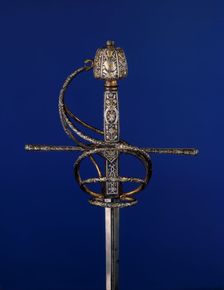 Rapier with Scabbard, French or Italian, ca. 1620-30. Creators: Unknown, Gasparo Mola