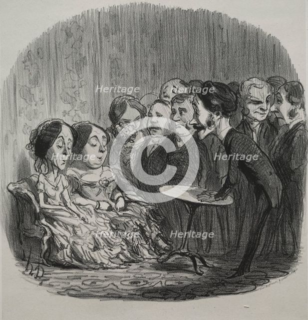 Rapping Spirits, 1851. Creator: Honoré Daumier (French, 1808-1879).