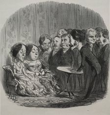 Rapping Spirits, 1851. Creator: Honoré Daumier (French, 1808-1879)