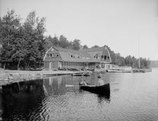 Raquette Lake, casino at the Antlers, Adirondack Mts., N.Y., between 1900 and 1905. Creator: Unknown