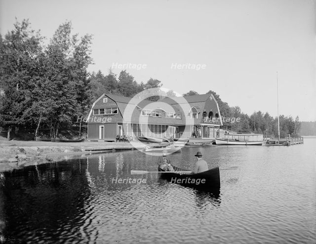 Raquette Lake, casino at the Antlers, Adirondack Mts., N.Y., between 1900 and 1905. Creator: Unknown.