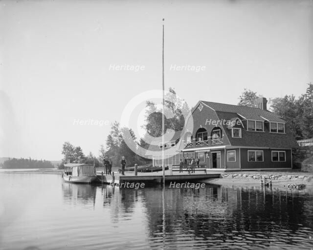 Raquette Lake, casino at the Antlers, Adirondack Mts., N.Y., between 1900 and 1905. Creator: Unknown.