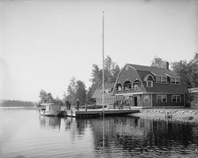 Raquette Lake, casino at the Antlers, Adirondack Mts., N.Y., between 1900 and 1905. Creator: Unknown