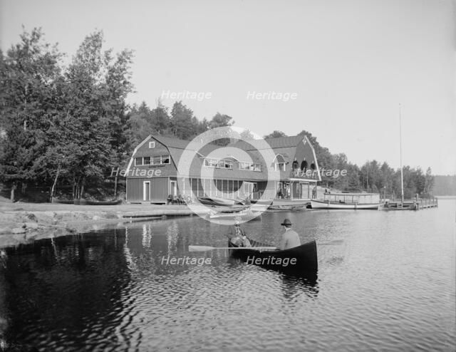 Raquette Lake, casino at the Antlers, Adirondack Mts., N.Y., between 1900 and 1905. Creator: Unknown.