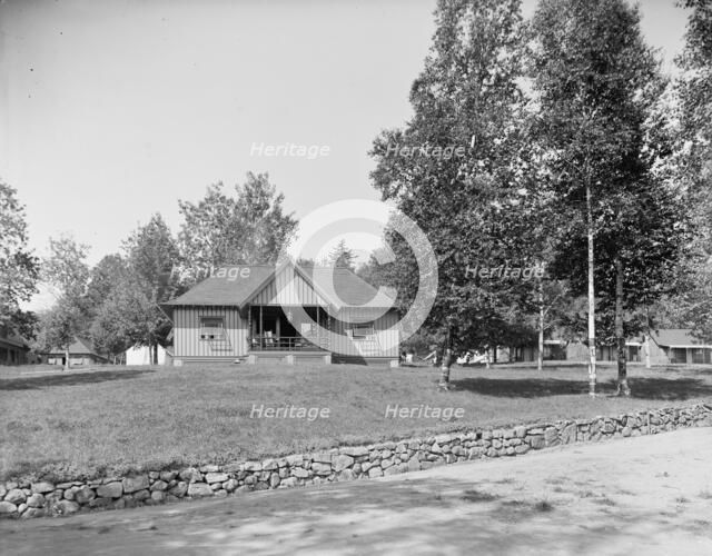 Raquette Lake, cottage at the Antlers (Spruces), Adirondack Mts., N.Y., between 1900 and 1905. Creator: Unknown.