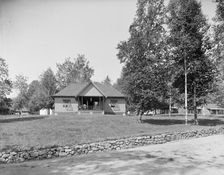 Raquette Lake, cottage at the Antlers (Spruces), Adirondack Mts., N.Y., between 1900 and 1905. Creator: Unknown