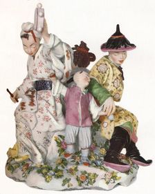 Rare and Exceptionally Large and Important Chelsea Group of the Red Anchor Period, C1752. (1923)