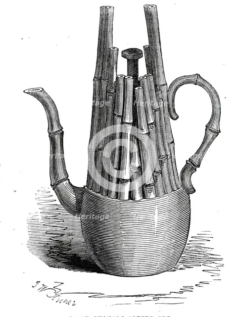 Rare Chinese coffee-pot, 1845. Creator: John Wykeham Archer.