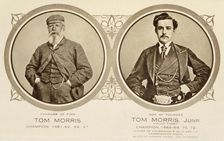 Rare postcard showing Tom Morris and Tom Morris Junior, c1905