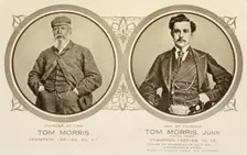 Rare postcard showing Tom Morris and Tom Morris Junior, c1905. Creator: Unknown