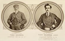 Rare postcard showing Tom Morris and Tom Morris Junior, c1905. Creator: Unknown