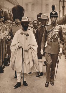 Ras Tafari, Prince Regent of Ethiopia (Emperor Haile Selassie) with the Duke of York 1924
