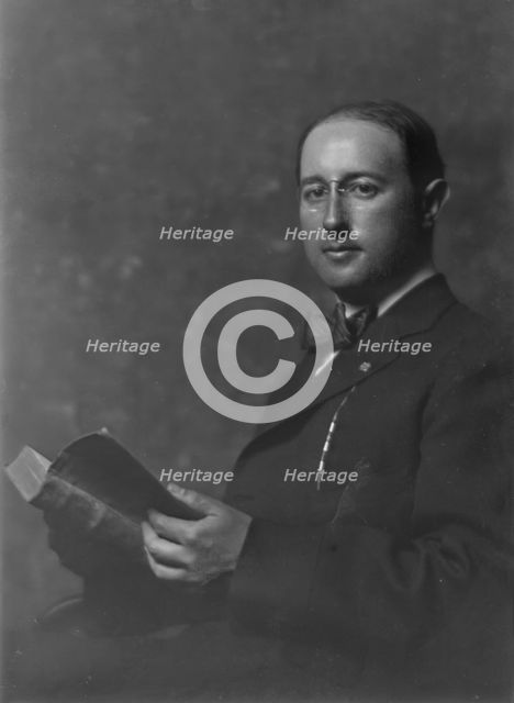 Rasenbach, Abraham S.W., Dr., portrait photograph, 1917 or 1918. Creator: Arnold Genthe.