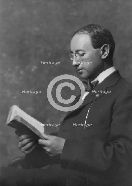 Rasenbach, Abraham S.W., Dr., portrait photograph, 1917 or 1918. Creator: Arnold Genthe.