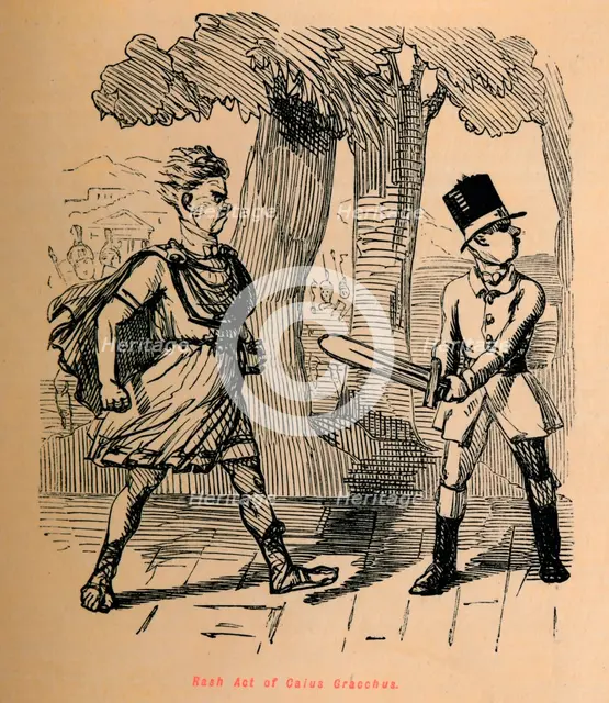 'Rash Act of Gaius Gracchus', 1852. Artist: John Leech.
