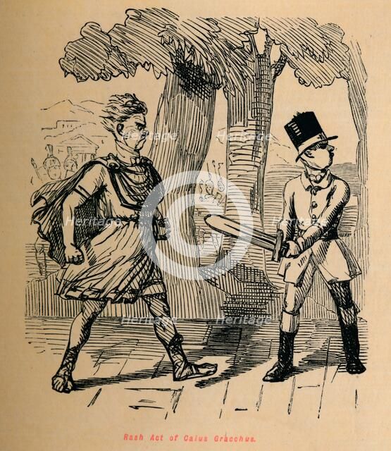 'Rash Act of Gaius Gracchus', 1852. Artist: John Leech.