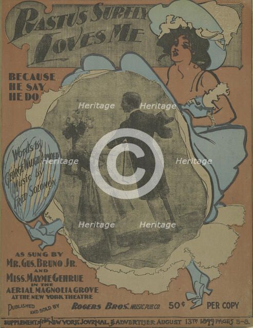 'Rastus surely loves me', 1899. Creator: Unknown.