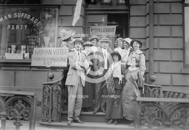 R.C. Beadle, A.H. Brown, and suffragettes, 1913. Creator: Bain News Service.
