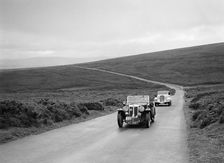 RD Harris MG Magnette leading RJ Barker's Terraplane at the MCC Torquay Rally, July 1937. Artist: Bill Brunell