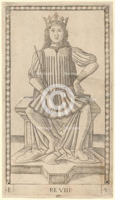 Re (King), c. 1465. Creator: Master of the E-Series Tarocchi.