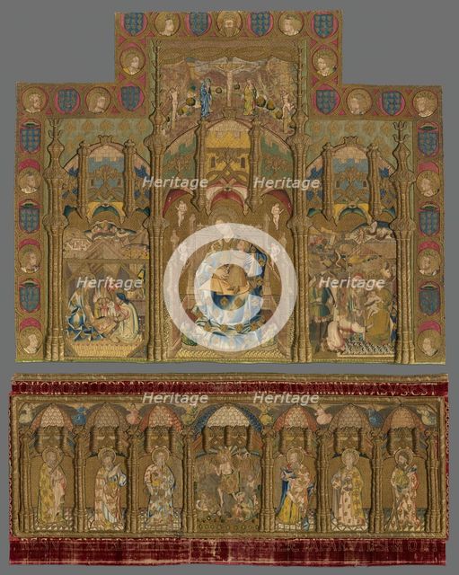 Retable depicting the Madonna and Child, the Nativity, and the Adoration of the Magi..., c. 1468. Creator: Unknown.