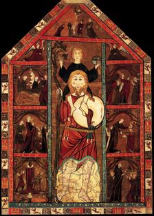 Retable of St Christopher, 14th century. Creator: Unknown