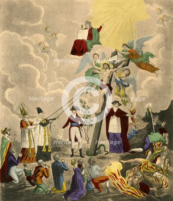 'Rétablissement du culte catholique', 1802, (1921). Creator: Thomas-Charles Naudet.