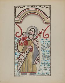 Retablo, 1935/1942. Creator: Unknown