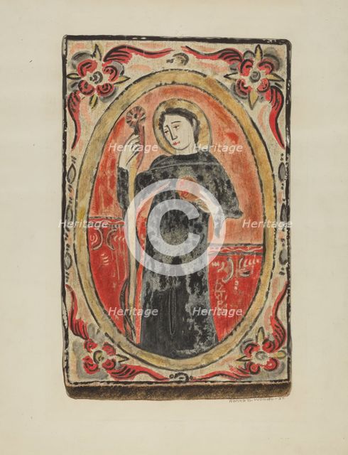 Retablo, 1937. Creator: Ranka S. Woods.