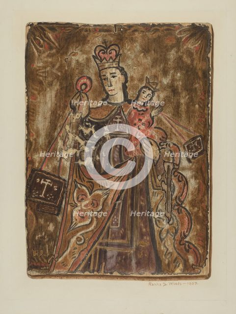 Retablo, 1937. Creator: Ranka S. Woods.