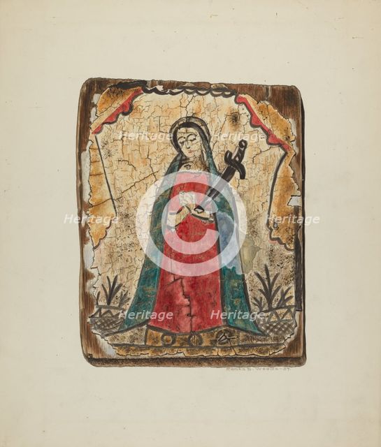 Retablo, 1937. Creator: Ranka S. Woods.