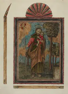 Retablo, 1938. Creator: Eldora P. Lorenzini