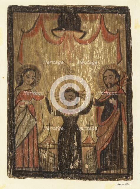 Retablo - The Holy Family, c. 1938. Creator: George E. Rhone.