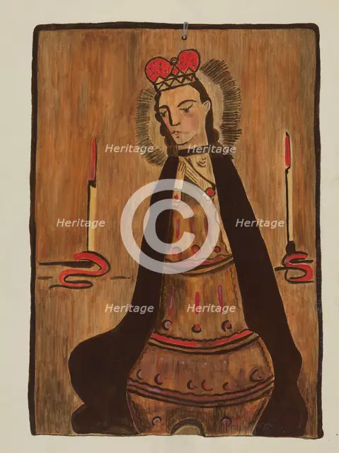 Retablo, c. 1937. Creator: Marjery Parish.
