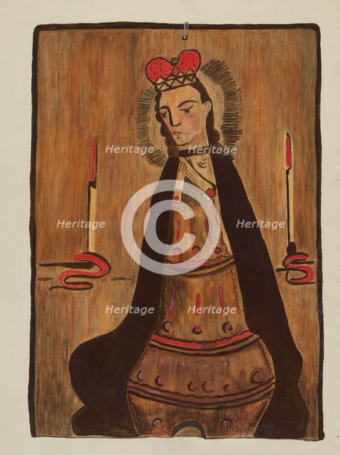 Retablo, c. 1937. Creator: Marjery Parish.