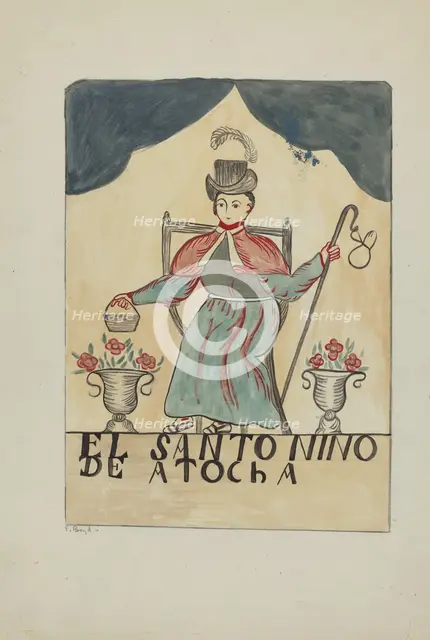 Retablo-Child's Saint, 1935/1942. Creator: E. Boyd.