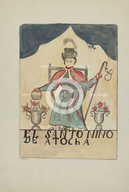 Retablo-Child's Saint, 1935/1942. Creator: E. Boyd.