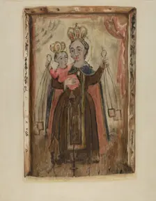 Retablo (Our Lady of Carmel), 1935/1942. Creator: Maude Valle