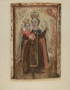 Retablo (Our Lady of Carmel), 1935/1942. Creator: Maude Valle