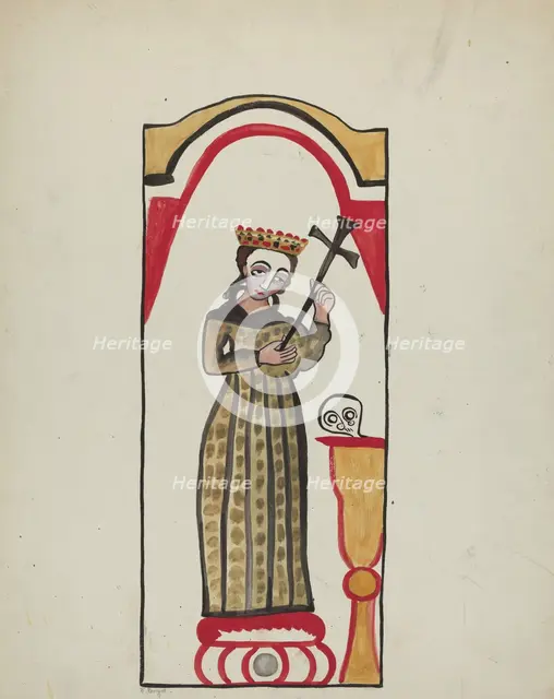 Retablo-Santa Rita, 1935/1942. Creator: E. Boyd.