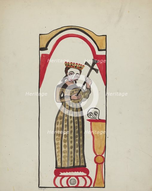 Retablo-Santa Rita, 1935/1942. Creator: E. Boyd.