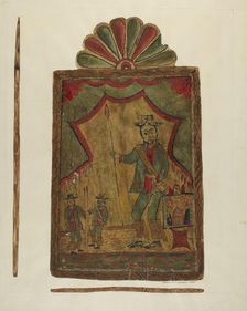Retablo (St. Longinus), 1937. Creator: Eldora P. Lorenzini