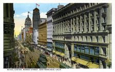 Retail centre, Market Street, San Francisco, California, USA, 1921