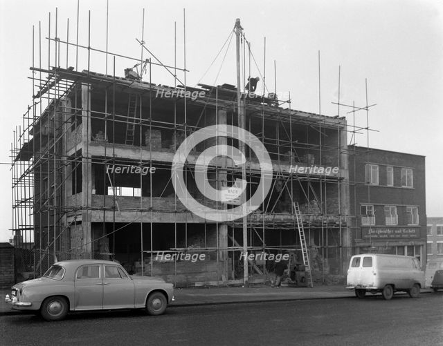 Retail regeneration in Rotherham, South Yorkshire, 1962. Creator: Michael Walters.