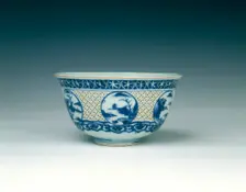 Reticulated blue and white bowl, China, 1600-1644. Creator: Unknown