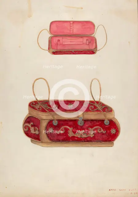 Reticule, c. 1937. Creator: Ann Gene Buckley.