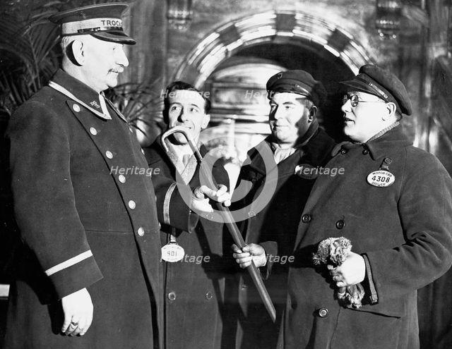 Retirement presentation to 'Jock Goodman', linkman at the Trocadero, Westminster, London, (c1939?). Artist: Unknown