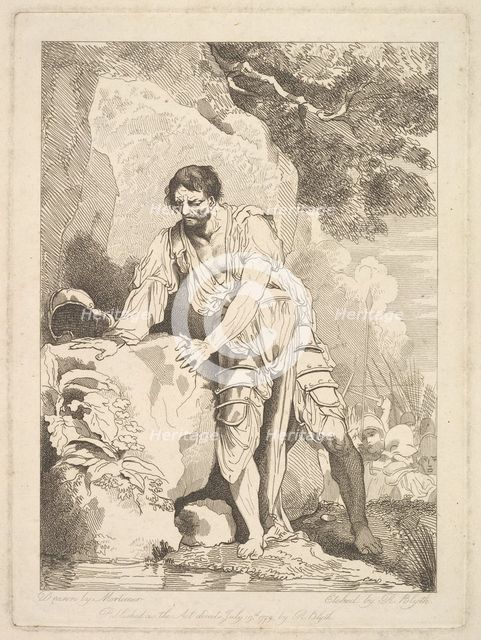 Retiring Wounded from Battle, July 19, 1779. Creator: Robert Blyth.
